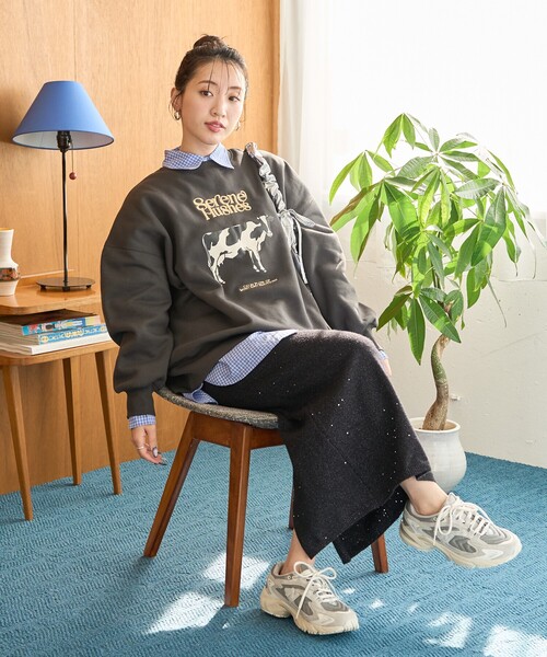 FREAK'S STORE（フリークスストア）の「限定展開 cow×ロゴ プリント 裏