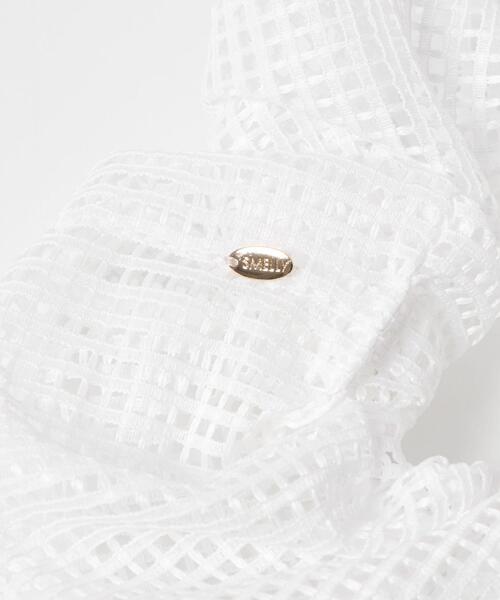 SMELLY（スメリー）の「メッシュボリュームシュシュ（ヘアゴム・レディース・ホワイト・-）」の6枚目の写真