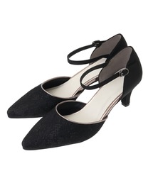 ラメレースパンプス