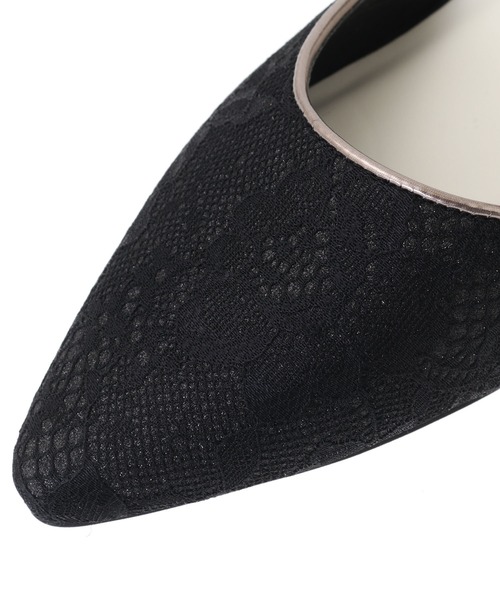 31 Sons de mode（トランテアン　ソン　ドゥ　モード）の「ラメレースパンプス（パンプス・レディース・シルバー/ブラック・S/M/L）」の3枚目の写真