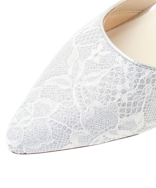 31 Sons de mode（トランテアン　ソン　ドゥ　モード）の「ラメレースパンプス（パンプス・レディース・シルバー/ブラック・S/M/L）」の4枚目の写真