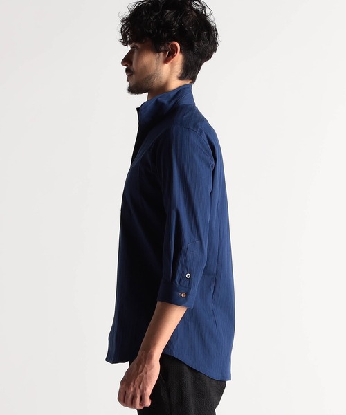 美品✨i BLUES CLUB ブルーズクラブ カラーブロックシャツ 34 B:MING by BEAMS（ビーミング by ビームス）ストレッチ プル