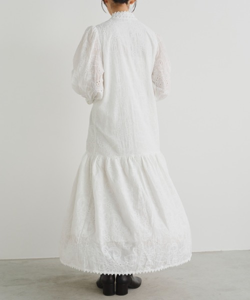 コットンレースティアードワンピース（ワンピース）｜Libra Cue