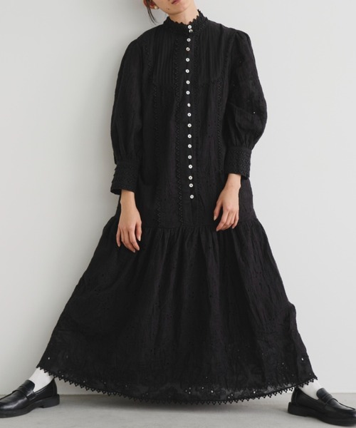 セール】コットンレースティアードワンピース（ワンピース）｜Libra