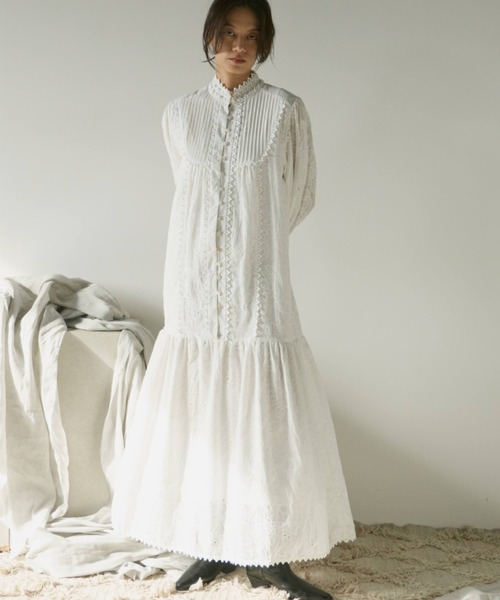 【AUBREY】コットンレースティアードワンピース AUBREY】コットンレースティアードワンピース AUBREY】コットン