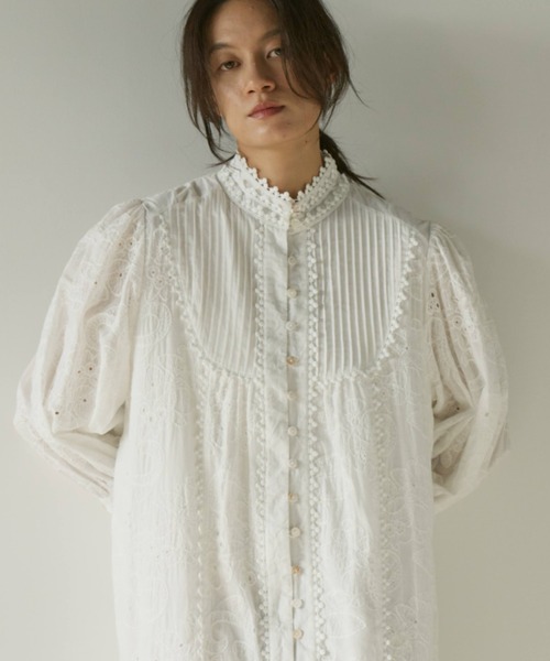 セール】コットンレースティアードワンピース（ワンピース）｜Libra