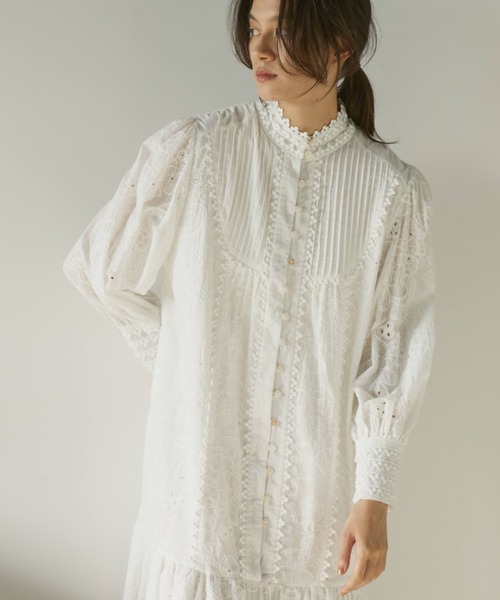 セール】コットンレースティアードワンピース（ワンピース