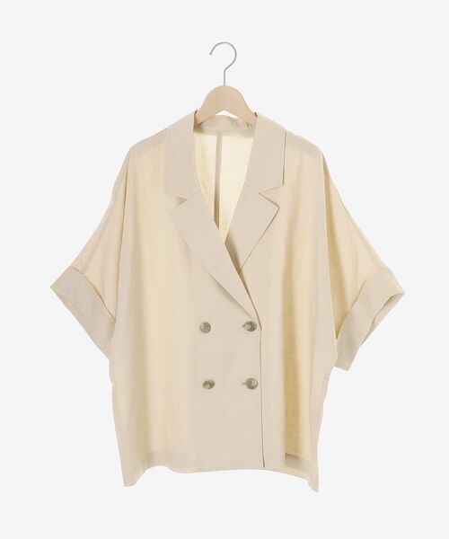le.coeur blanc(ルクールブラン)の「《WEB限定アイテム》レーヨン麻ハーフスリーブテーラードジャケット(テーラードジャケット・レディース・ベージュ/カーキオリーブ/チャコールグレー・38)」の21枚目の写真