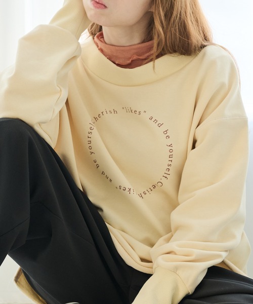 Crisp（クリスプ）の「ハイネックシアーメロウTシャツ（Tシャツ/カットソー・レディース・グレー/アイボリー/オレンジ・FREE）」の22枚目の写真