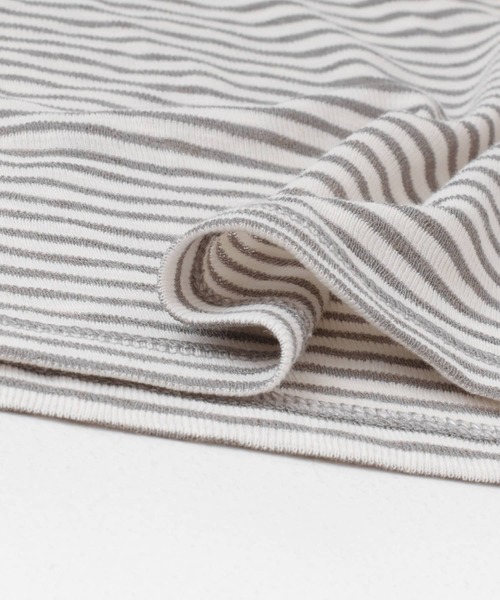 SENSE OF PLACE by URBAN RESEARCH（センスオブプレイスバイアーバンリサーチ）の「シアーボーダールーズTシャツ（Tシャツ/カットソー・レディース・ネイビー/グレー/ピンク・ONE）」の10枚目の写真