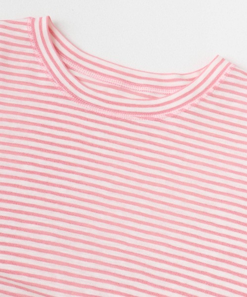 SENSE OF PLACE by URBAN RESEARCH（センスオブプレイスバイアーバンリサーチ）の「シアーボーダールーズTシャツ（Tシャツ/カットソー・レディース・ネイビー/グレー/ピンク・ONE）」の11枚目の写真