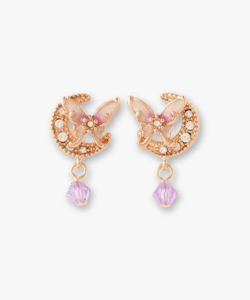 ANNA SUI 蝶々 三日月 ピアス 蝶 三日月モチーフ ピアス（ピアス（両耳用））｜ANNA SUI
