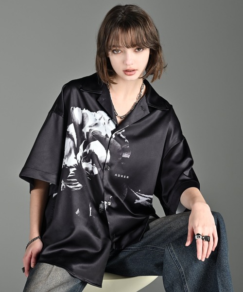 ADRER(Ah[)25ss extra quality Hybrid loose shirt(Vc/uEX)