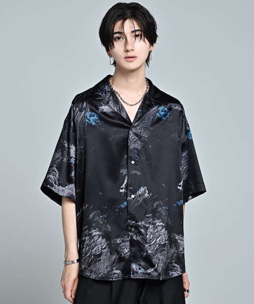 ADRER(�A�h���[)��extra quality Hybrid loose shirt / �G�N�X�g���N�I���e�B�n�C�u���b�h���[�Y�V���c(�V���c/�u���E�X)