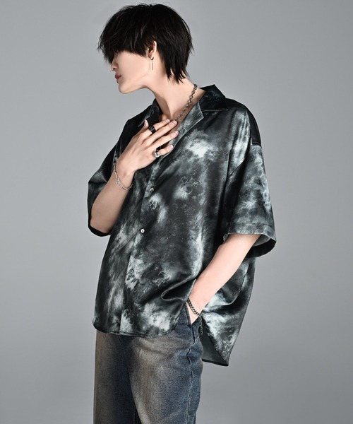 (極美品)ULTERIOR 25ss半袖シャツ Size 4 オリーブ 25SS】ULTERIOR SILKY SOFT TWILL O/C SHIRT - GREEN