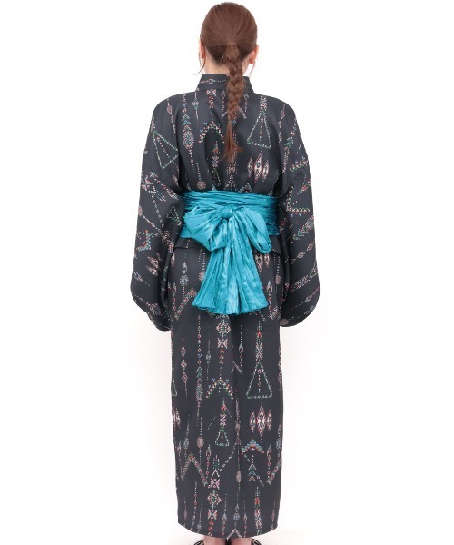 チチカカ（チチカカ）の「ワンピース浴衣3点セット（浴衣・レディース・ブラック・FREE）」の10枚目の写真