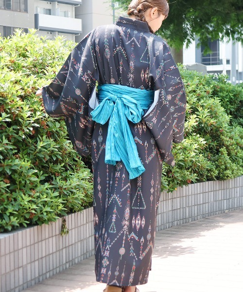 チチカカ（チチカカ）の「ワンピース浴衣3点セット（浴衣・レディース・ブラック・FREE）」の3枚目の写真