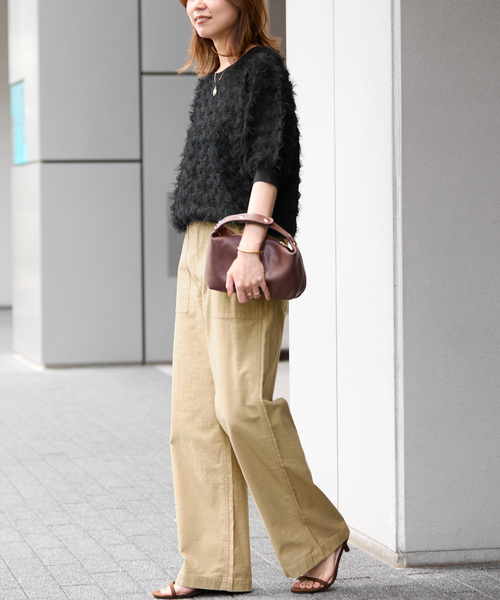 JOURNAL STANDARD relume（ジャーナルスタンダード　レリューム）の「《追加15》ワイドベイカーパンツ（カーゴパンツ・レディース・ネイビー/ベージュ/カーキ・34/36/38）」の6枚目の写真