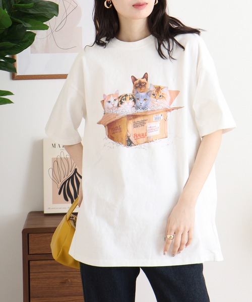 FUNALIVE(ファンアライブ)の「je crois soi プリント半袖カットソー(Tシャツ/カットソー・レディース・F/E/C/A/B/D・FREE)」の4枚目の写真