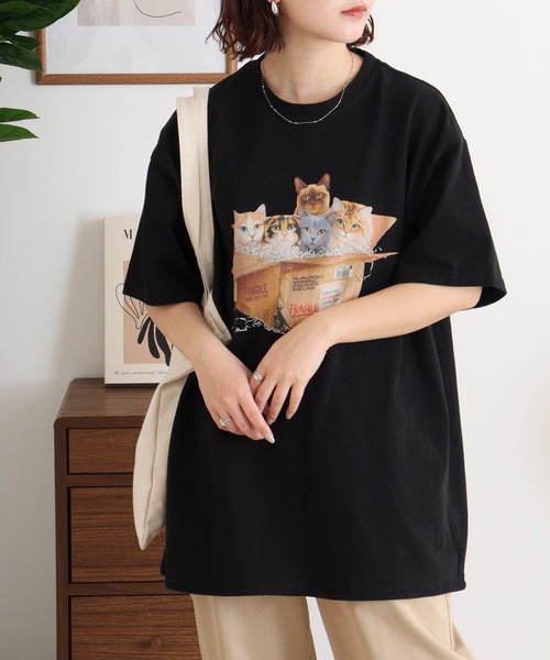 FUNALIVE(ファンアライブ)の「je crois soi プリント半袖カットソー(Tシャツ/カットソー・レディース・F/E/C/A/B/D・FREE)」の1枚目の写真