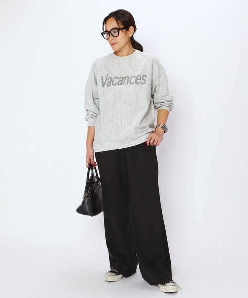 AMERICANA(アメリカーナ)の「【AMERICANA/アメリカーナ】VacancesロングスリーブTシャツ(Tシャツ/カットソー・レディース・チャコールグレー・FREE)」の17枚目の写真