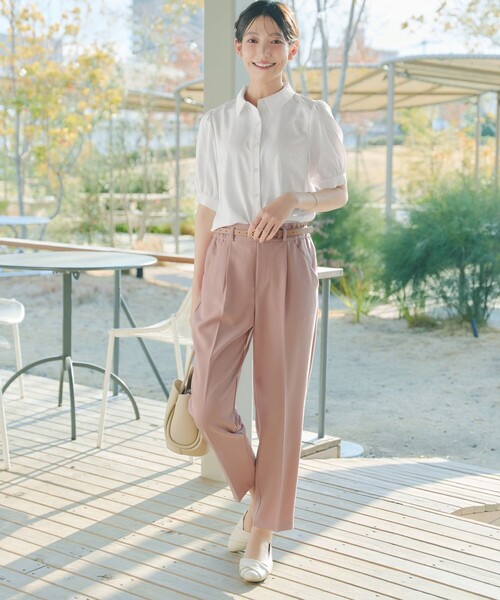 Tiaclasse(ティアクラッセ)の「【大きいサイズ】パフスリーブシャツブラウス(シャツ/ブラウス・レディース・サックスブルー/ブラック/ラベンダー/オフホワイト/グレイッシュベージュ/ブラック系その他・XXL/XL)」の14枚目の写真