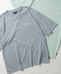 【at】〔THRASHER/スラッシャー〕LOGO S/S TEE ワンポイントロゴ刺繍 ビッグシルエット Tシャツ