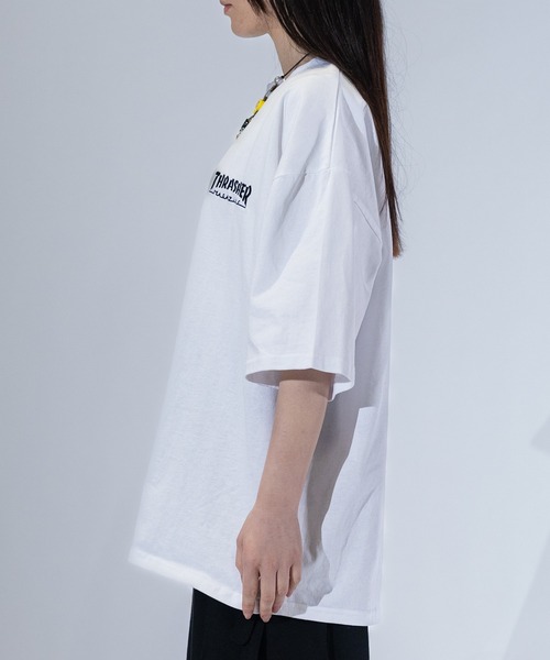 THRASHER(スラッシャー)の「【at】〔THRASHER/スラッシャー〕LOGO S/S TEE ワンポイントロゴ刺繍 ビッグシルエット Tシャツ(Tシャツ/カットソー・メンズ・グリーン/ホワイト/アッシュグレー/ベージュ/ブラック/サックスブルー/ミント・LARGE/MEDIUM)」の22枚目の写真