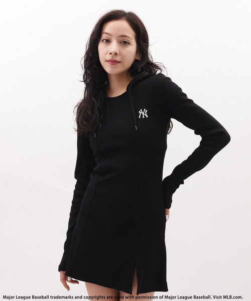 BACK TO THE FIELD(バック トゥー ザ フィールド)の「【MLB】刺しゅうロゴタイトリブフーディミニワンピース(ワンピース・レディース・ブラウン/ブラック/グレー・FREE)」の19枚目の写真
