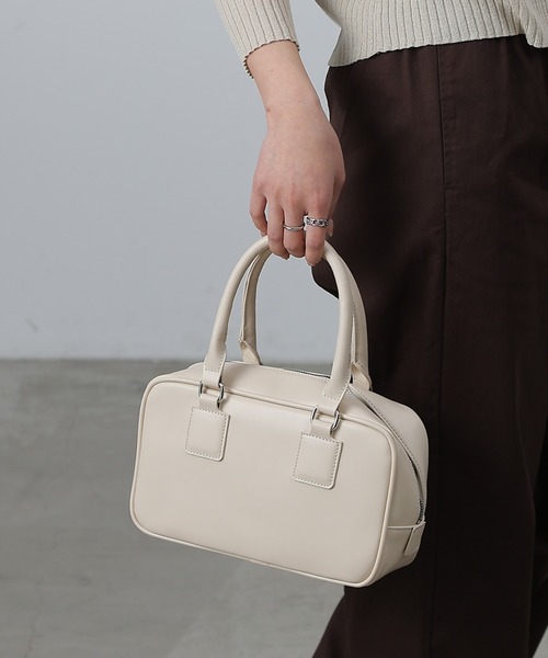 COLONY 2139(コロニートゥーワンスリーナイン)の「レクタングルボストンバッグ(ボストンバッグ・レディース・ベージュ/ブラック・FREE)」の7枚目の写真