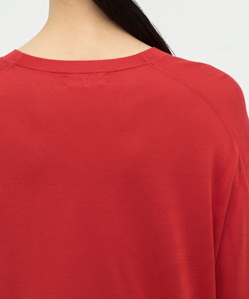 TOMORROWLAND .B（トゥモローランドビー）の「ウォッシャブルシルク Vネックプルオーバー（ニット/セーター・レディース・ネイビー/ホワイト/レッド・FREE）」の11枚目の写真