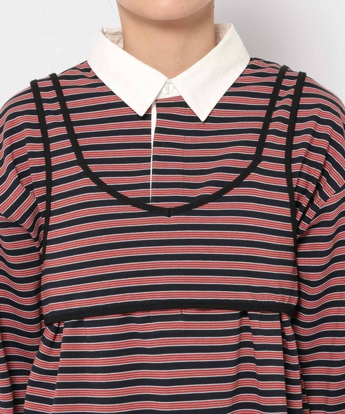 LOWRYS FARM（ローリーズファーム）の「マルチボーダー２ＰプルオーバーＬＳ　318746（Tシャツ/カットソー・レディース・ブルー/レッド・FREE）」の13枚目の写真