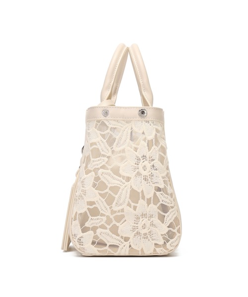 MERCURYDUO(マーキュリーデュオ)の「【MERCURYDUO/マーキュリーデュオ】ロゴ巾着&カードケース付 軽量エンブロイダリーレース 2WAYトートバッグ(トートバッグ・レディース・アイボリー/ブラック・FREE)」の13枚目の写真