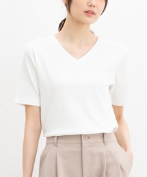 Honeys | 【UVカット】半袖オーガニックVネック(Tシャツ/カットソー)