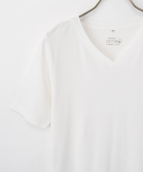 Honeys(ハニーズ)の「【UVカット】半袖オーガニックVネック(Tシャツ/カットソー・レディース・オフホワイト/ブラック・L/LL/M)」の12枚目の写真