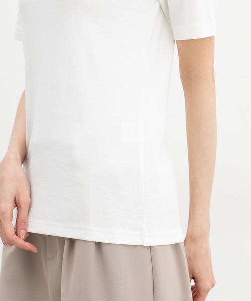 Honeys(ハニーズ)の「【UVカット】半袖オーガニックVネック(Tシャツ/カットソー・レディース・オフホワイト/ブラック・L/LL/M)」の19枚目の写真