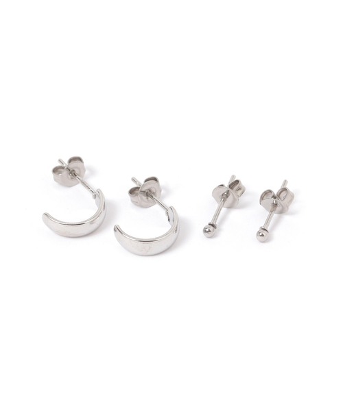 LEPSIM(レプシィム)の「ステンレス2Pセットピアス 303315(ピアス(両耳用)・レディース・シルバー/ゴールド・ONE SIZE)」の6枚目の写真
