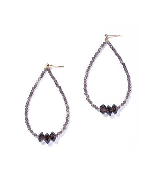les bonbon(ルボンボン)の「【les bon bon】haze oval pierce/ヘイズ オーバル ピアス BOB641(ピアス(両耳用)・レディース・ブラウン・FREE)」の3枚目の写真