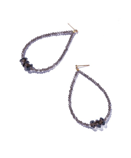les bonbon(ルボンボン)の「【les bon bon】haze oval pierce/ヘイズ オーバル ピアス BOB641(ピアス(両耳用)・レディース・ブラウン・FREE)」の4枚目の写真