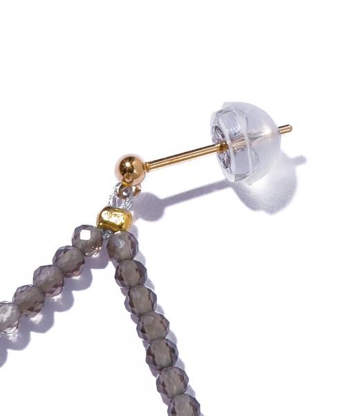 les bonbon(ルボンボン)の「【les bon bon】haze oval pierce/ヘイズ オーバル ピアス BOB641(ピアス(両耳用)・レディース・ブラウン・FREE)」の5枚目の写真