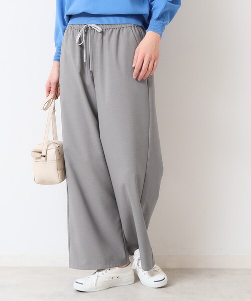 Dessin(デッサン)の「【ウエストゴム・洗える】ドロストリラックスパンツ(XS~L)(その他パンツ・レディース・ナチュラル/グレー/ネイビー/ダークオリーブ・03/02/01/00)」の5枚目の写真