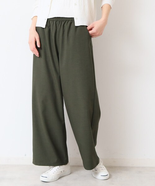 Dessin(デッサン)の「【ウエストゴム・洗える】ドロストリラックスパンツ(XS~L)(その他パンツ・レディース・ナチュラル/グレー/ネイビー/ダークオリーブ・03/02/01/00)」の10枚目の写真