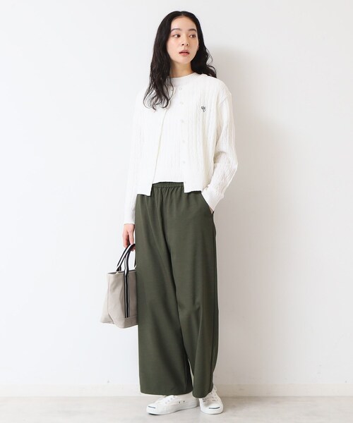 Dessin(デッサン)の「【ウエストゴム・洗える】ドロストリラックスパンツ(XS~L)(その他パンツ・レディース・ナチュラル/グレー/ネイビー/ダークオリーブ・03/02/01/00)」の11枚目の写真