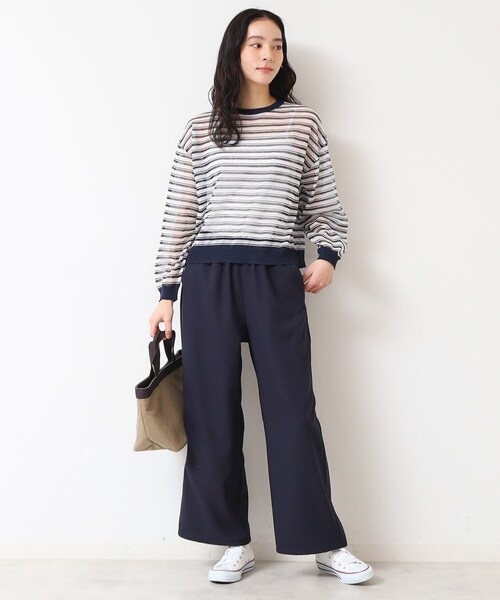 Dessin(デッサン)の「【ウエストゴム・洗える】ドロストリラックスパンツ(XS~L)(その他パンツ・レディース・ナチュラル/グレー/ネイビー/ダークオリーブ・03/02/01/00)」の18枚目の写真