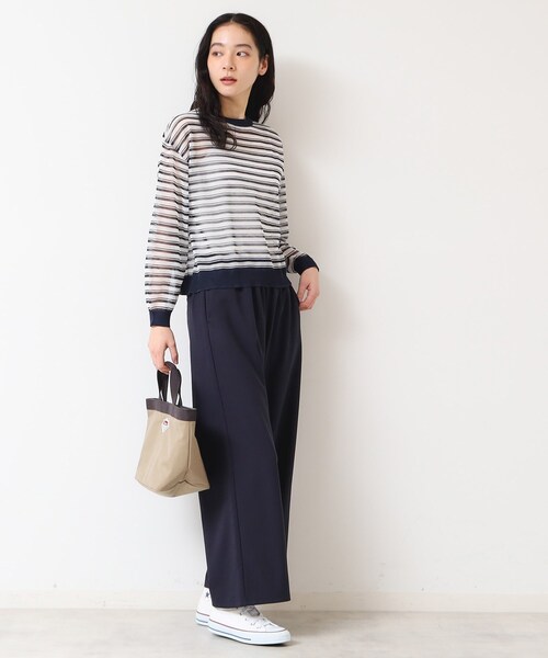 Dessin(デッサン)の「【ウエストゴム・洗える】ドロストリラックスパンツ(XS~L)(その他パンツ・レディース・ナチュラル/グレー/ネイビー/ダークオリーブ・03/02/01/00)」の19枚目の写真