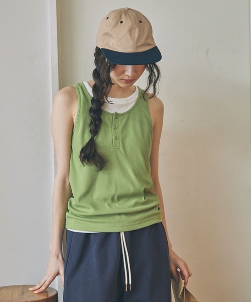 Unblend(アンブレンド)の「【Unblend】Unblend Basic 2セット ヘンリーデザイン&アメリカンスリーブ パック タンクトップ(タンクトップ・レディース・レッド系/グレー系/ネイビー系/グリーン系/ブラック系/ブラック系2/ブラウン系/グレー系1・FREE)」の6枚目の写真