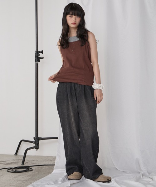 45R タンクトップセット Unblend】Unblend Basic 2セット ヘンリーデザイン＆アメリカン