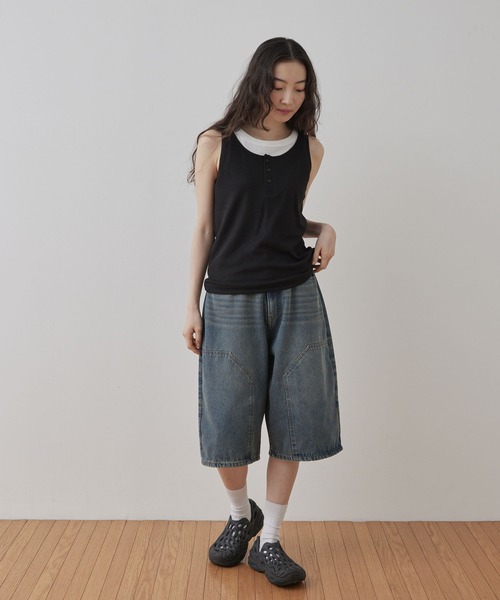 Unblend(アンブレンド)の「【Unblend】Unblend Basic 2セット ヘンリーデザイン&アメリカンスリーブ パック タンクトップ(タンクトップ・レディース・レッド系/グレー系/ネイビー系/グリーン系/ブラック系/ブラック系2/ブラウン系/グレー系1・FREE)」の12枚目の写真