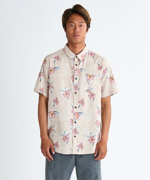Quiksilver（クイックシルバー）の「APERO CLASSIC SS/クイックシルバー半袖総柄シャツ（シャツ/ブラウス・メンズ・ブラック/カーキ/グリーン/ブルー/ブルー系その他/ブラック系その他・MEDIUM/LARGE/X-LARGE/SMALL）」の4枚目の写真