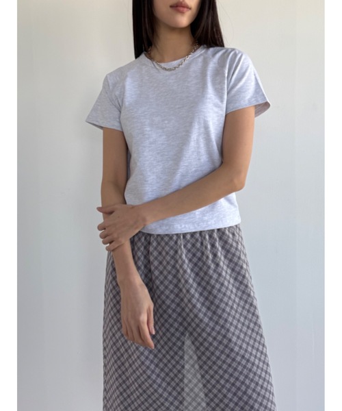Didot.showroom(ディドット ショールーム)の「ラグランクロップT(Tシャツ/カットソー・レディース・パープル/ブラウン/アイボリー/ブラック/イエロー系その他/ヘザーグレー・FREE)」の4枚目の写真